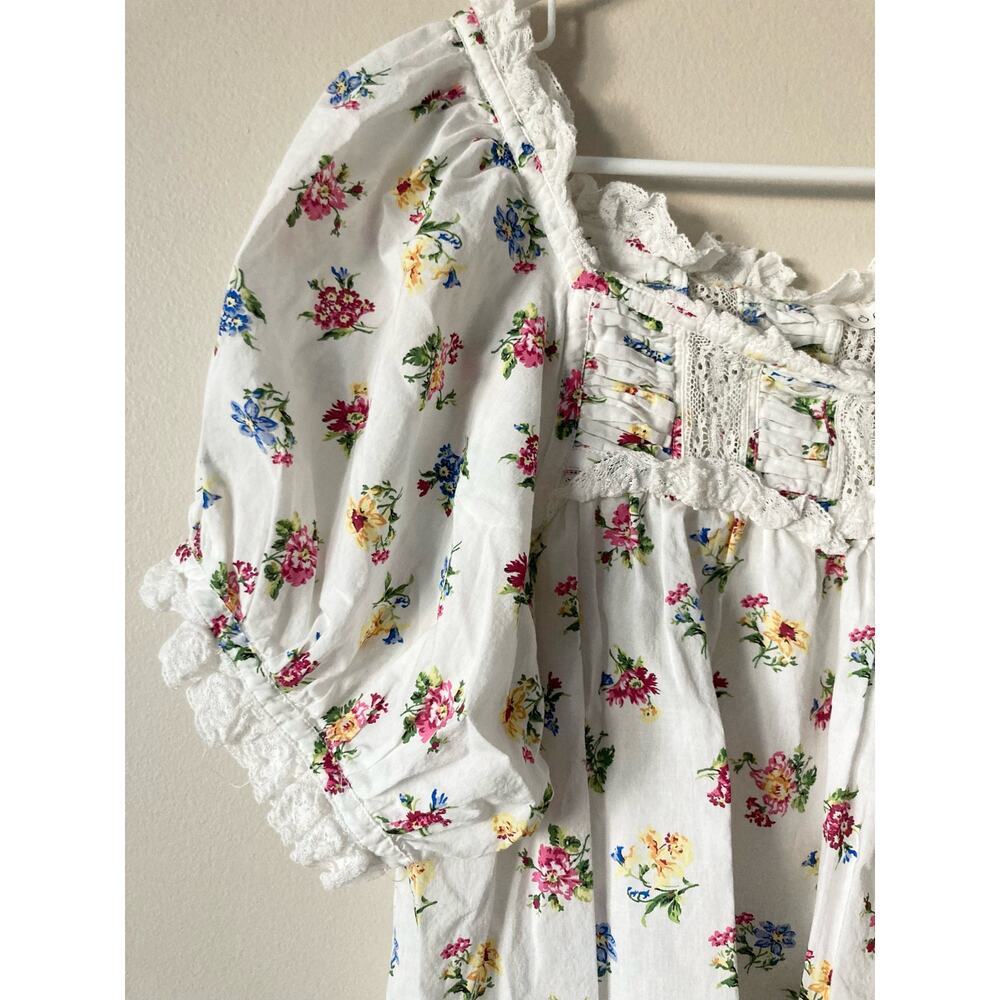 DOEN Frances Top in Fleurs De Jonquille Floral L Boho - Picture 5 of 10